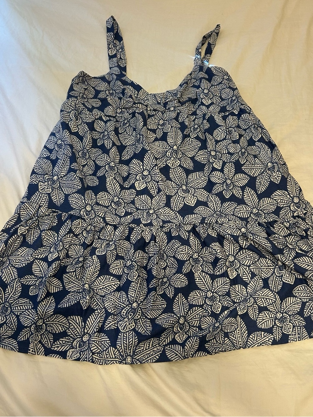 Jane and Delancey Women's Blue Dress Size Large Floral Print